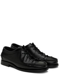 schwarze Leder Derby Schuhe von Hereu