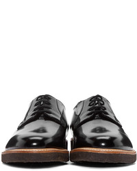 schwarze Leder Derby Schuhe von Common Projects