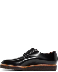 schwarze Leder Derby Schuhe von Common Projects