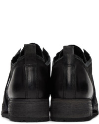 schwarze Leder Derby Schuhe von Boris Bidjan Saberi