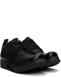 schwarze Leder Derby Schuhe von Boris Bidjan Saberi