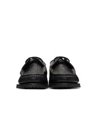 schwarze Leder Derby Schuhe von Noah NYC