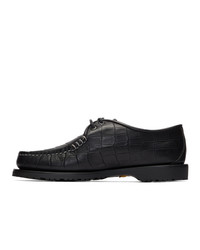 schwarze Leder Derby Schuhe von Noah NYC