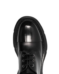 schwarze Leder Derby Schuhe von Alexander McQueen
