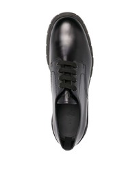 schwarze Leder Derby Schuhe von Car Shoe