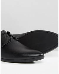schwarze Leder Derby Schuhe von Hugo Boss