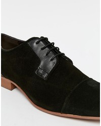 schwarze Leder Derby Schuhe von Asos