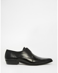 schwarze Leder Derby Schuhe von Asos