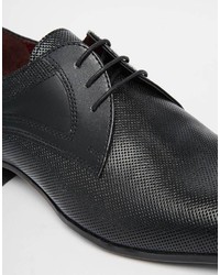 schwarze Leder Derby Schuhe von Asos