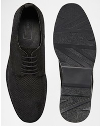 schwarze Leder Derby Schuhe von Asos