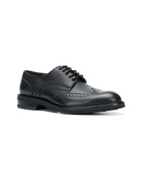 schwarze Leder Derby Schuhe von Salvatore Ferragamo