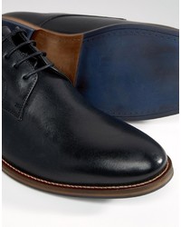 schwarze Leder Derby Schuhe von Dune