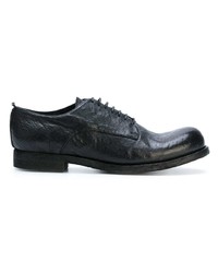 schwarze Leder Derby Schuhe von Officine Creative