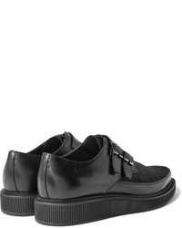 schwarze Leder Derby Schuhe von Lanvin