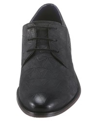 schwarze Leder Derby Schuhe von Bugatti