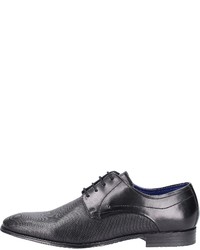 schwarze Leder Derby Schuhe von Bugatti