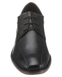 schwarze Leder Derby Schuhe von Bugatti