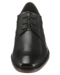 schwarze Leder Derby Schuhe von Bugatti