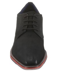 schwarze Leder Derby Schuhe von Bugatti