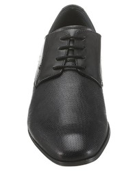 schwarze Leder Derby Schuhe von Bugatti