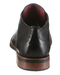 schwarze Leder Derby Schuhe von Bugatti