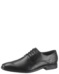 schwarze Leder Derby Schuhe von Bugatti