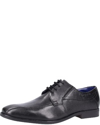 schwarze Leder Derby Schuhe von Bugatti