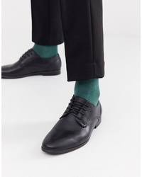 schwarze Leder Derby Schuhe von Burton Menswear