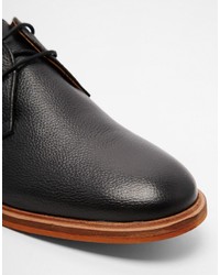 schwarze Leder Derby Schuhe von Frank Wright