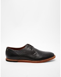 schwarze Leder Derby Schuhe von Frank Wright