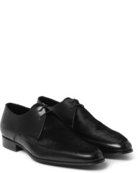 schwarze Leder Derby Schuhe von Saint Laurent