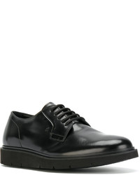 schwarze Leder Derby Schuhe von Hogan