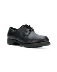 schwarze Leder Derby Schuhe von Guidi