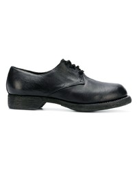 schwarze Leder Derby Schuhe von Guidi