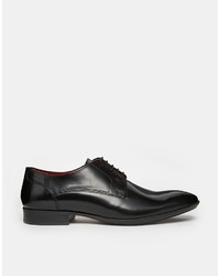 schwarze Leder Derby Schuhe von Base London