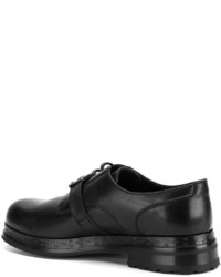 schwarze Leder Derby Schuhe von Dolce & Gabbana