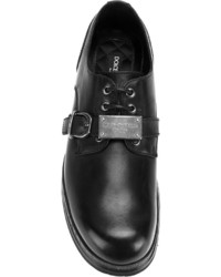 schwarze Leder Derby Schuhe von Dolce & Gabbana