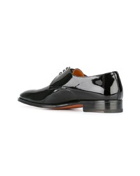 schwarze Leder Derby Schuhe von Santoni