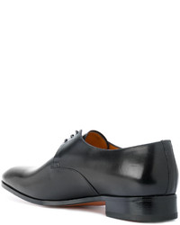 schwarze Leder Derby Schuhe von Santoni