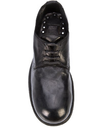 schwarze Leder Derby Schuhe von Guidi