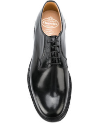 schwarze Leder Derby Schuhe von Church's