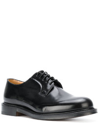 schwarze Leder Derby Schuhe von Church's