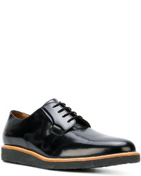 schwarze Leder Derby Schuhe von Common Projects