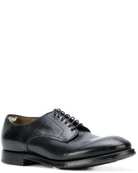 schwarze Leder Derby Schuhe von Officine Creative