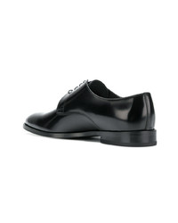 schwarze Leder Derby Schuhe von Doucal's