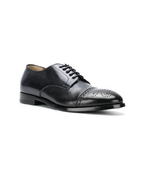 schwarze Leder Derby Schuhe von Silvano Sassetti