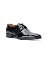 schwarze Leder Derby Schuhe von Santoni