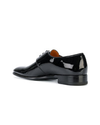 schwarze Leder Derby Schuhe von Santoni