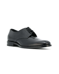 schwarze Leder Derby Schuhe von Saint Laurent