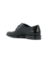 schwarze Leder Derby Schuhe von Saint Laurent